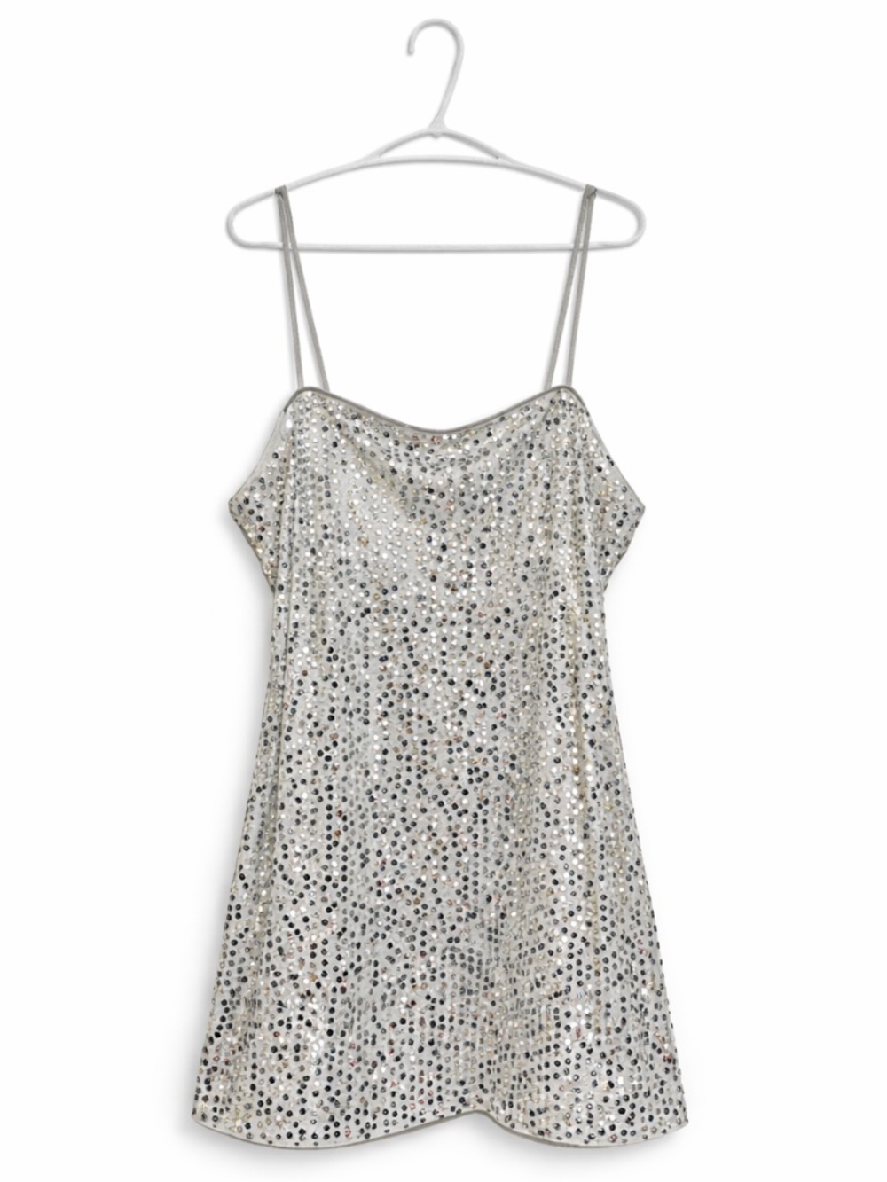 Divided Silver Sequin Mini Party Dress – Size XL EUC